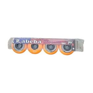 NEW Labeda Asphalt Hard 15 Inline Roller Hockey Wheels 80mm Orange 85A (4 Pack)